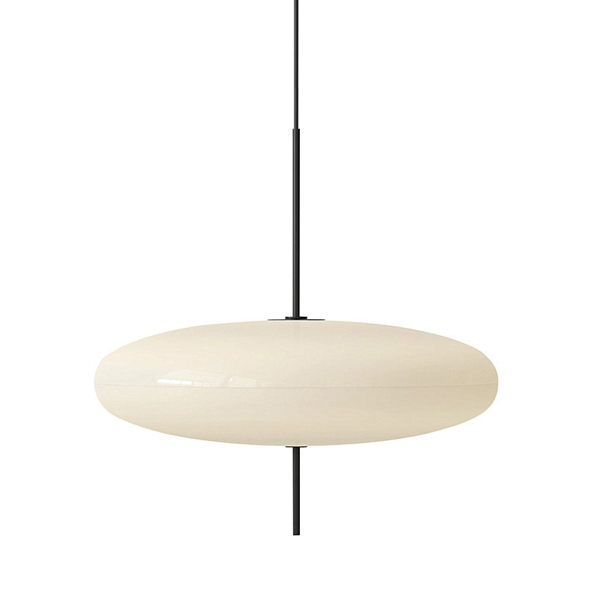 Modern Oval Pendant Light – Metal and Acrylic Pendant Lamp for Living Room