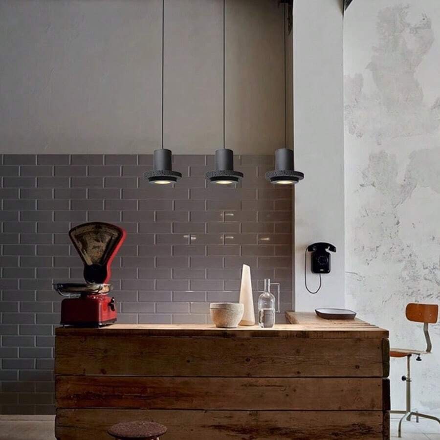 Retro Black Hole Stone Pendant Lamp G73
