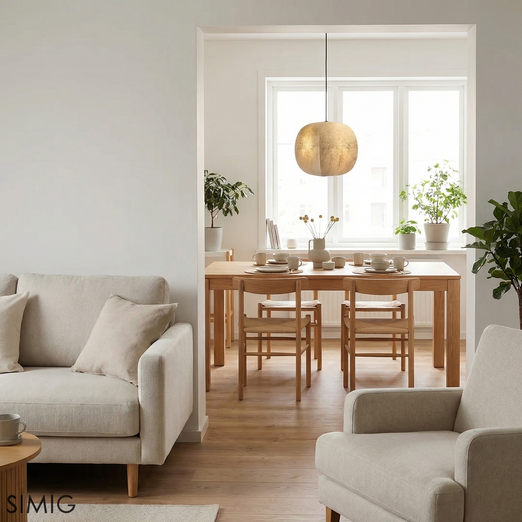 Diora Sculptural Pendant Light ‑ Modern Metal Design for Living Room T802