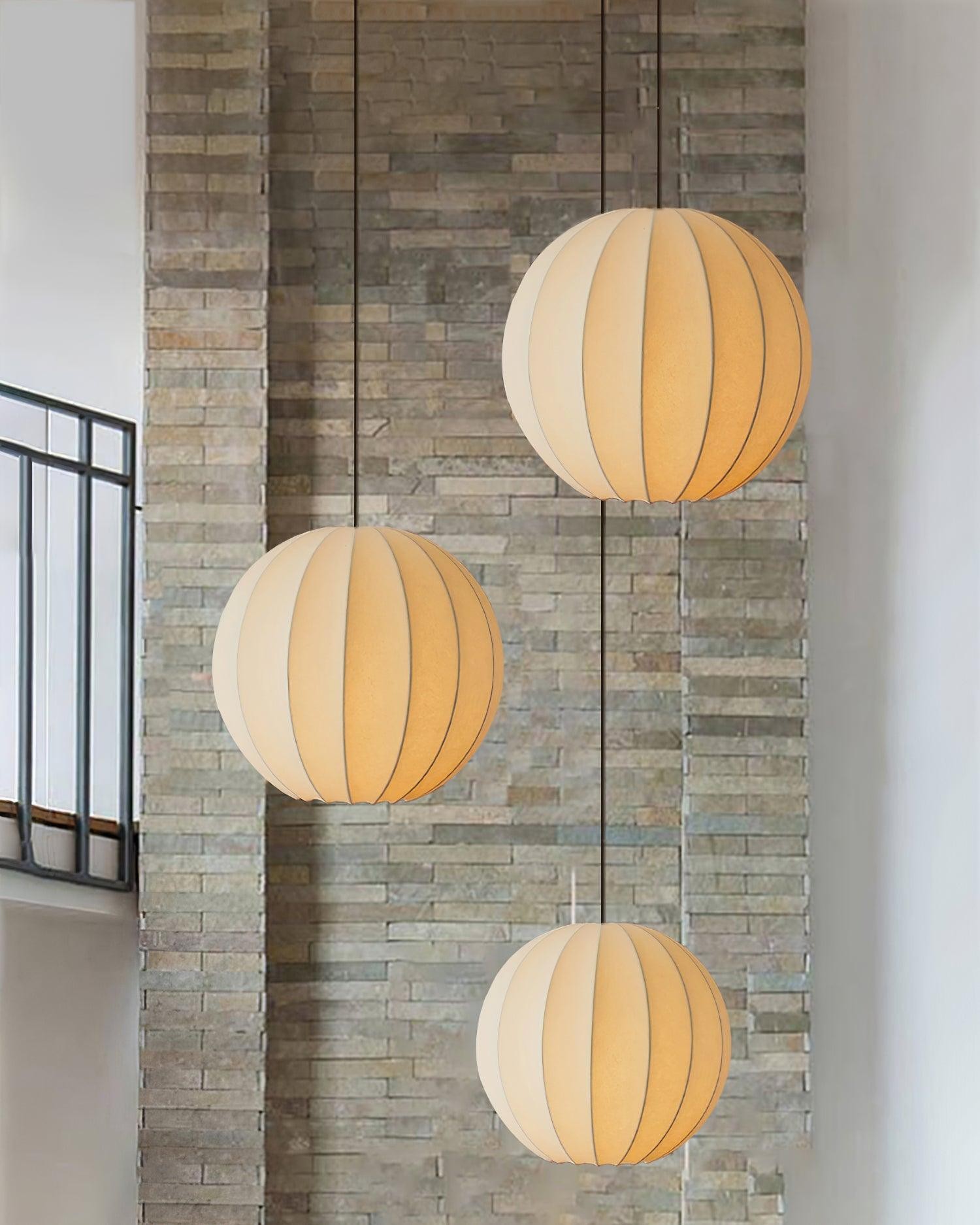 Creative Japanese Minimalist Silk Pendant Lamp For Restaurant M357