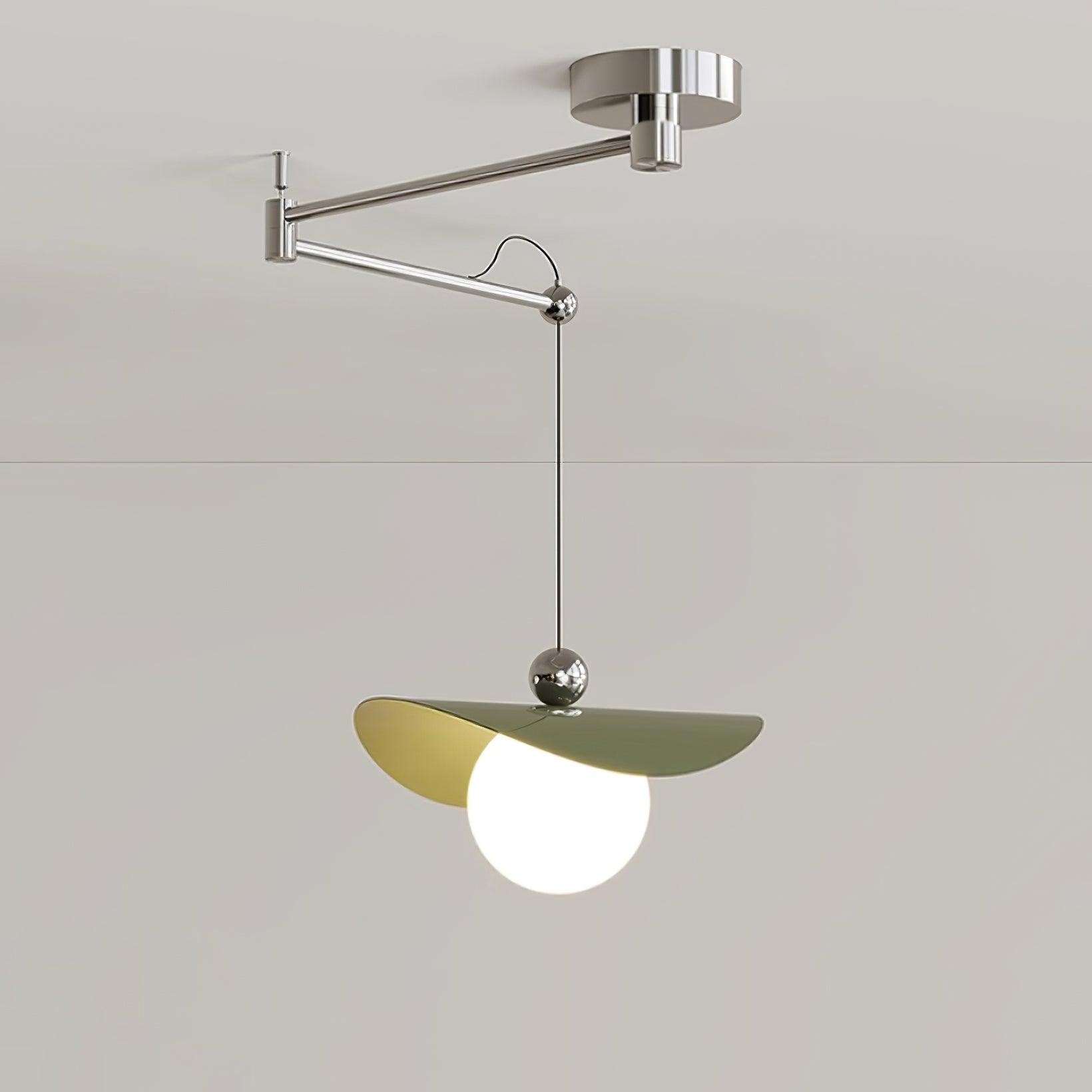 Simple Adjustable Metal Swing Arm Pendant Lamp G13