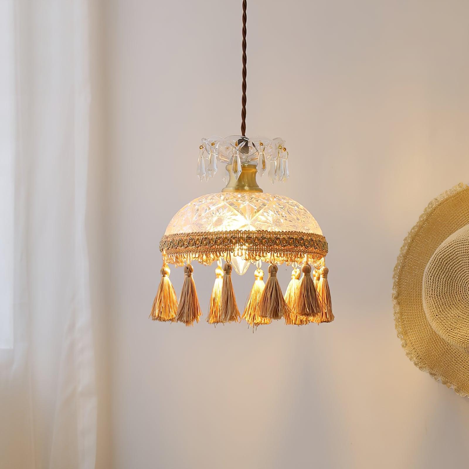 Bowl Tassel Pendant Light M387