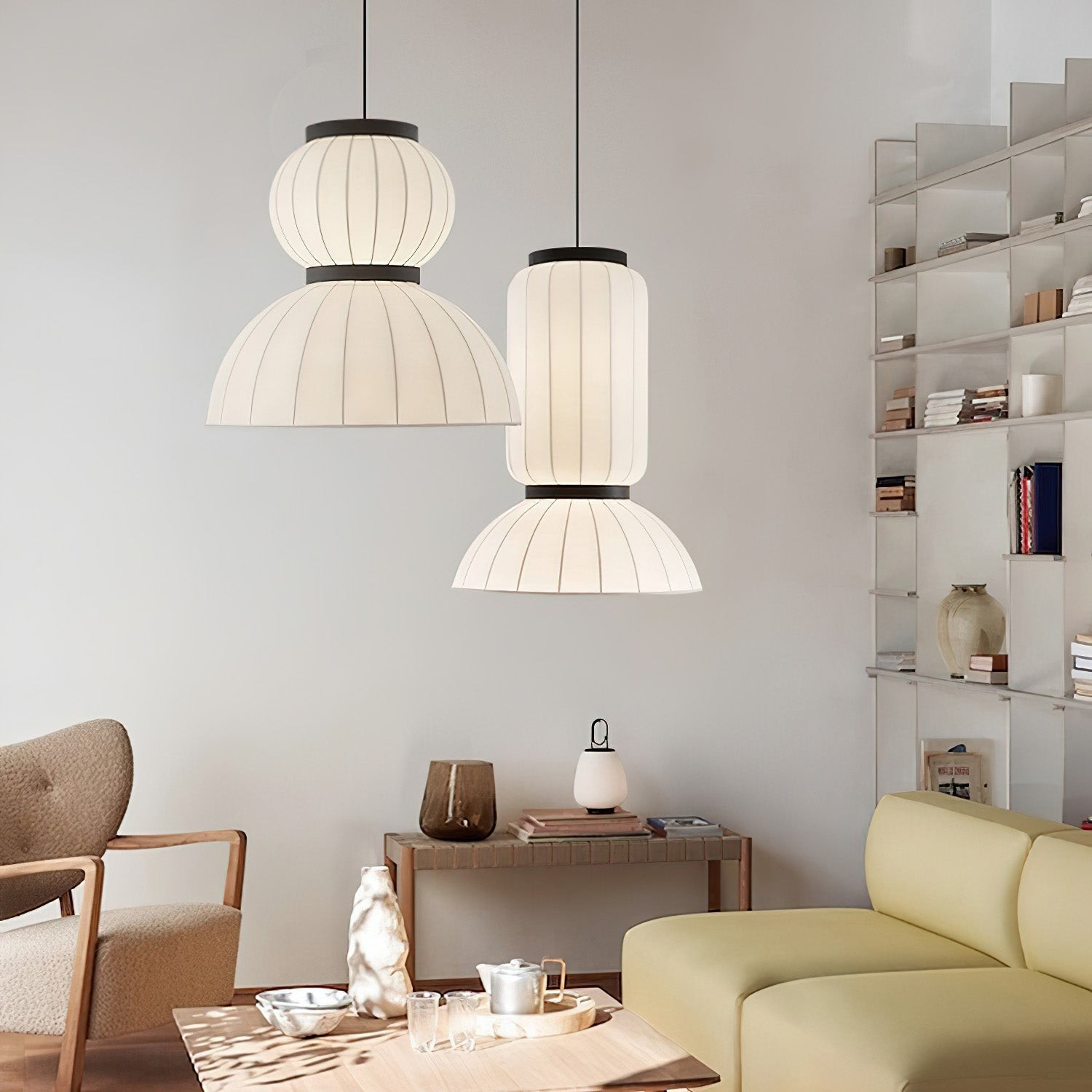 Mulberry Silk Lantern Pendant Light M433
