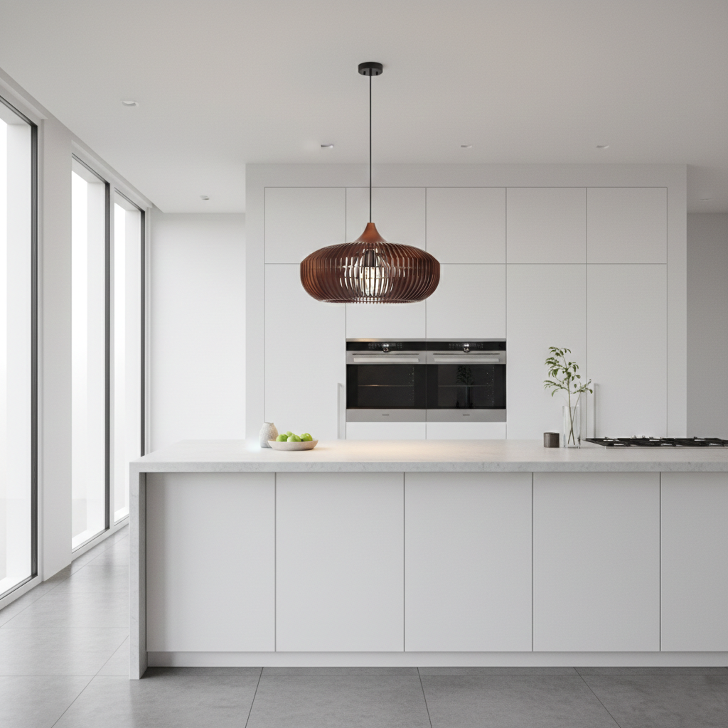 The Halo of Zen Japandi Wood Pendant Light T2061