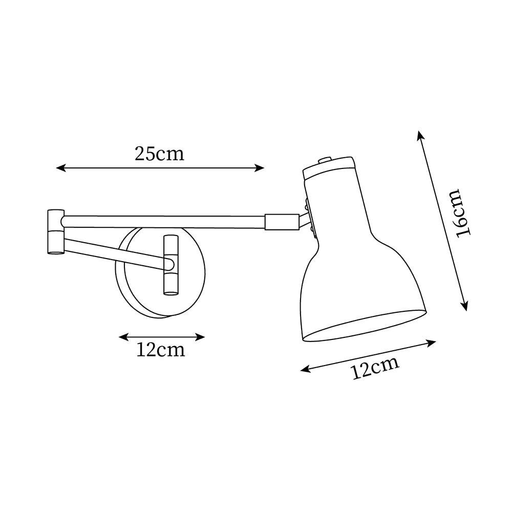 Wooden Adjustable Wall Lamp M291