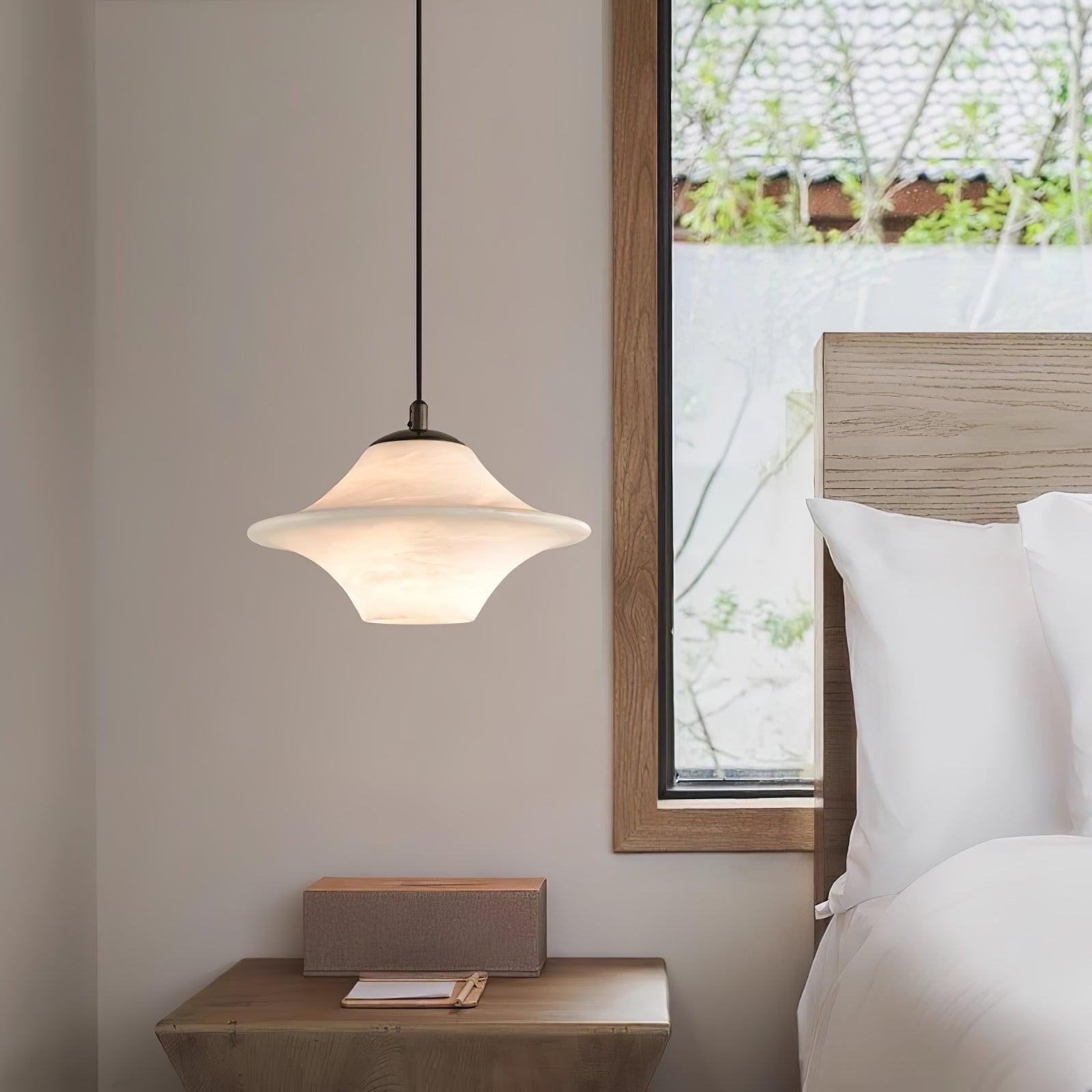 Saucer Alabaster Pendant Light M413