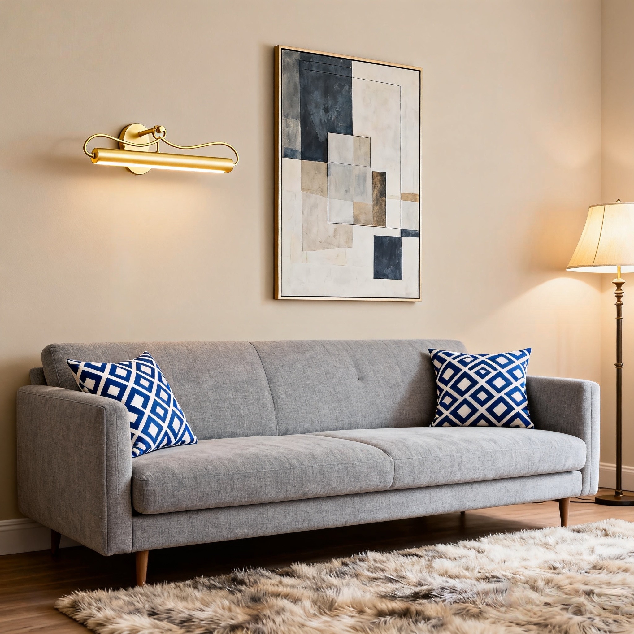 Aurix Picture Light Sconce with Curved Arm Design - Elegant Wall Lighting for Art & Living Spaces T816