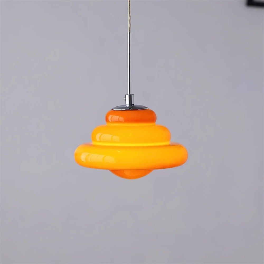 Tiered Pendant Lamp - Modern Glass and Metal for Dining Room S245