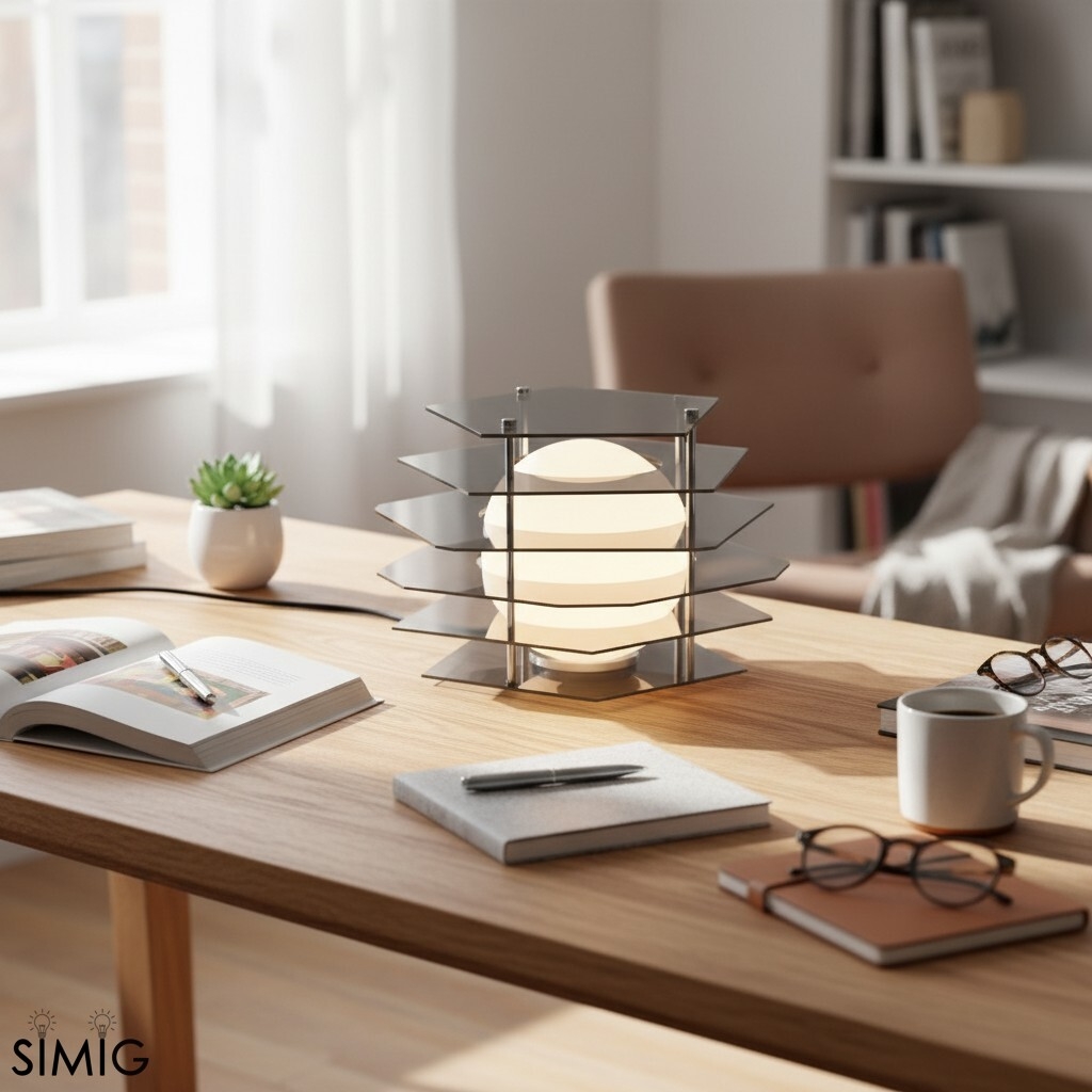 Sunset Geometric Ambient Table Lamp - Colorful Acrylic Decorative Lighting Fixture S375
