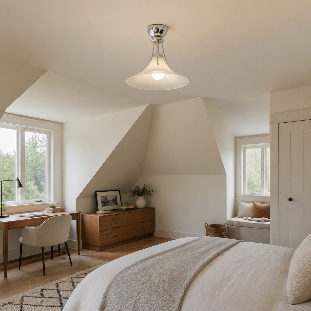 Kallera Magnolia Ceiling Light - Gradient Design Lampshade for Bedroom and Hallway T2269