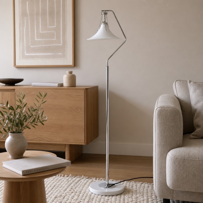 Kallera French Floor Lamp - Magnolia Design Decorative Light for Sofa Side and Reading Nook T2253