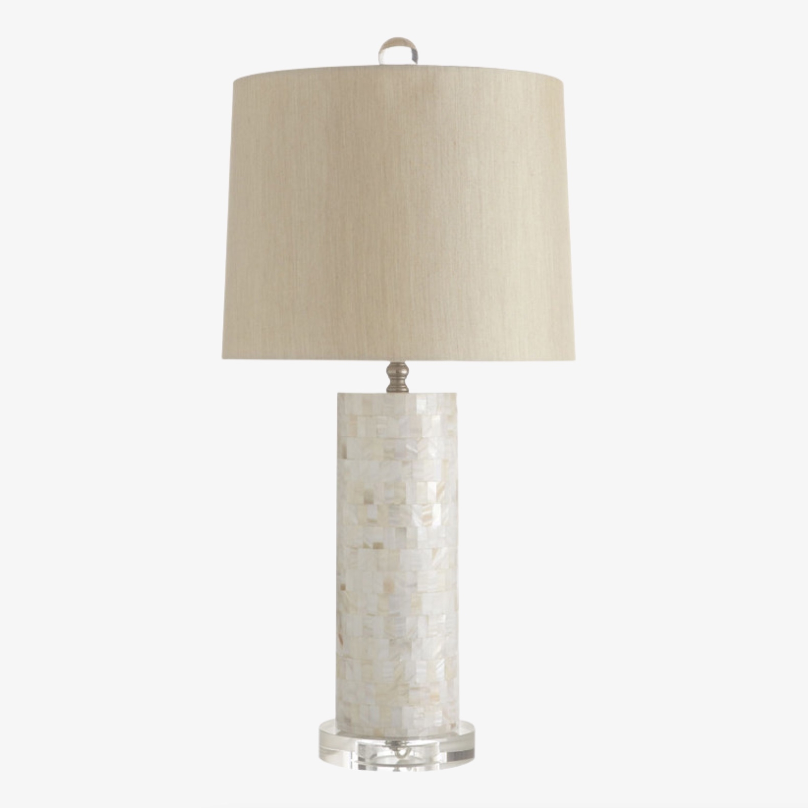 Beamira Natural Shell Mica Table Lamp - Handmade Crafted for Bedroom or Living Room T2200