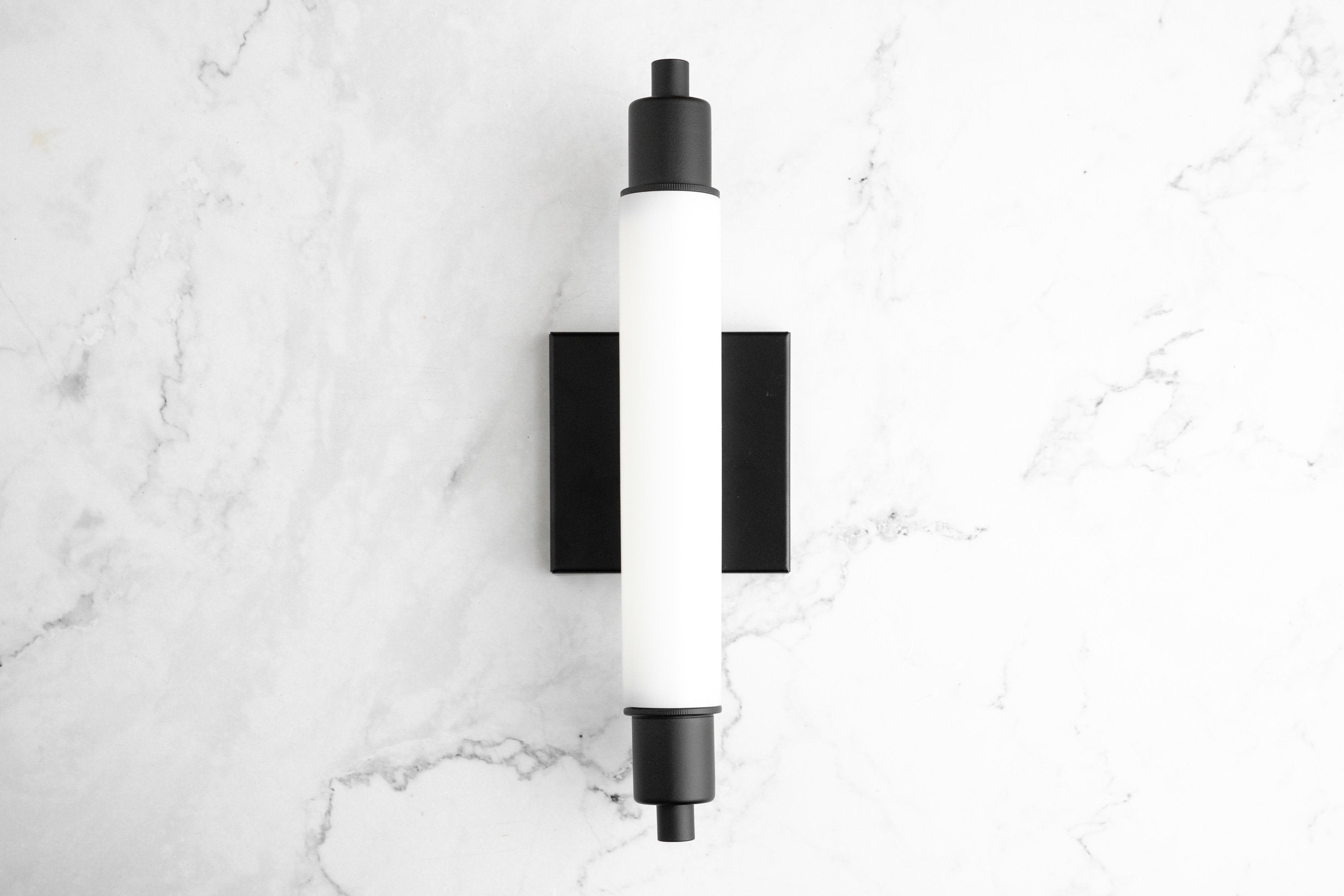 Ornato Luxe Modern Vanity Sconce - Art Deco Wall Light with Cylinder Shade T387