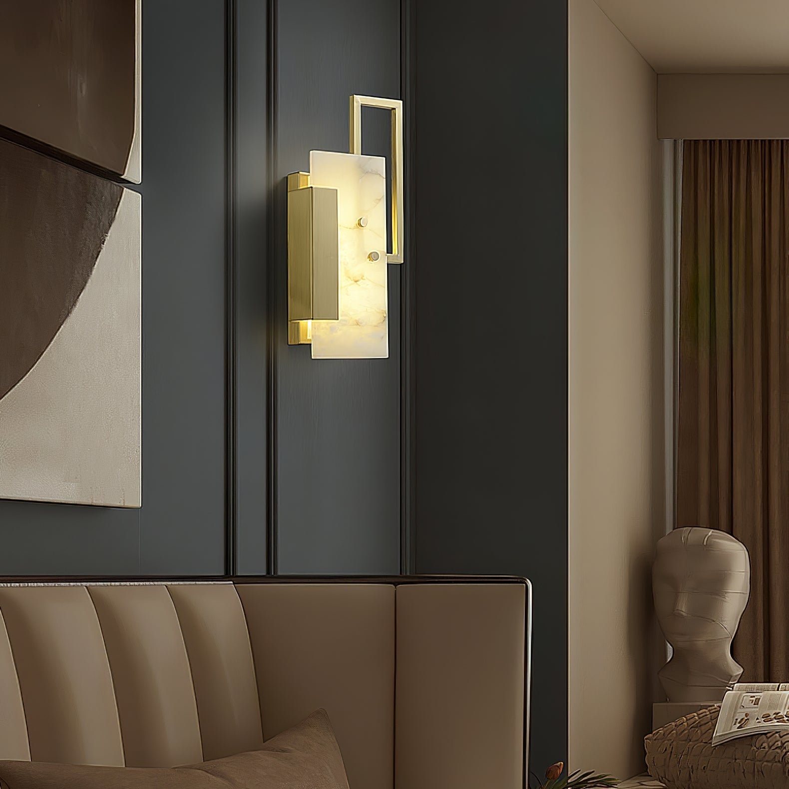 Althea Alabaster Wall Sconce T1620