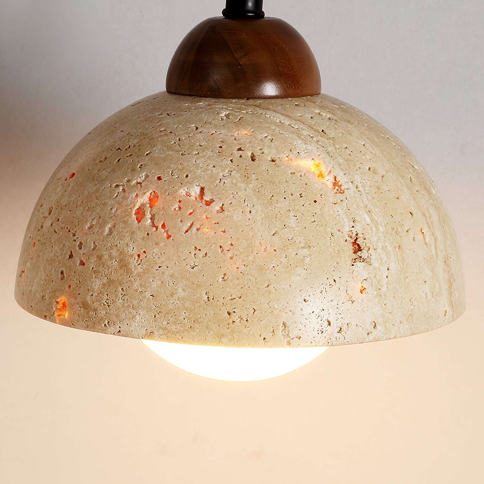 Adjustable Travertine Dome Wall Sconce T1606