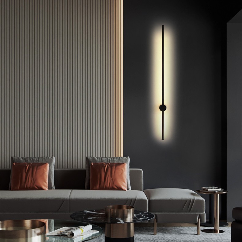 Industrial Modern Black Linear LED Wall Lights S114