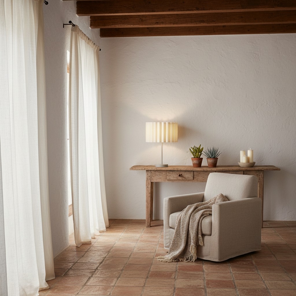 Velura Table Lamp - Beige Linen Shade in Light Beige T1067