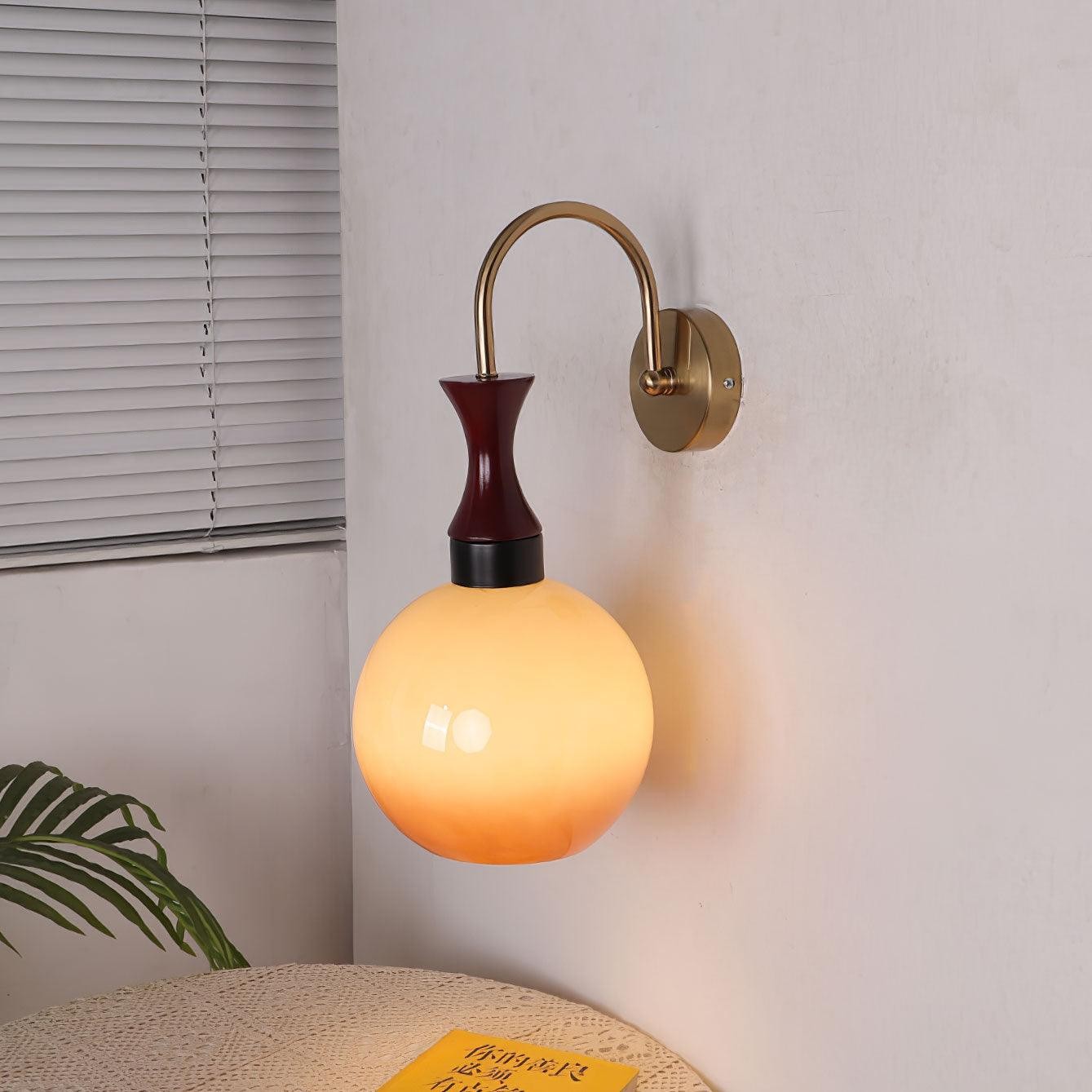 Spherical Yellow Wall Lamp M522
