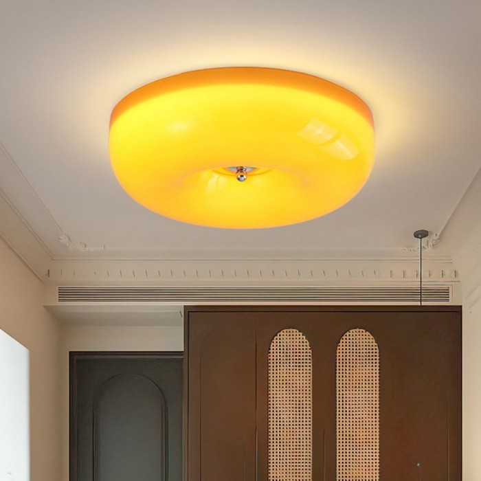 Bauhaus Cream Pudding Glass Ceiling Lamp S193