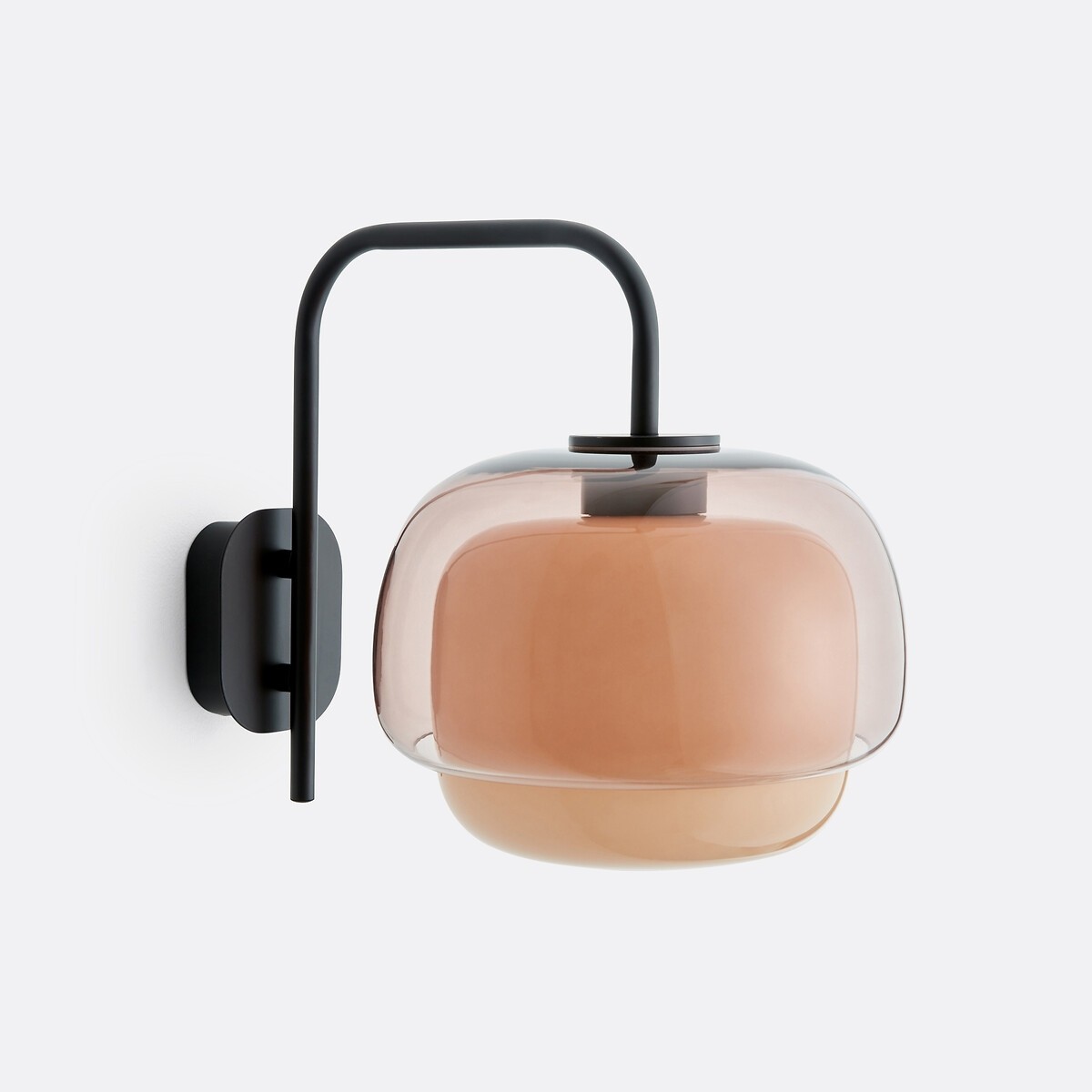 Multi-Layer Color Glass Wall Sconce with Black Metal Frame S237
