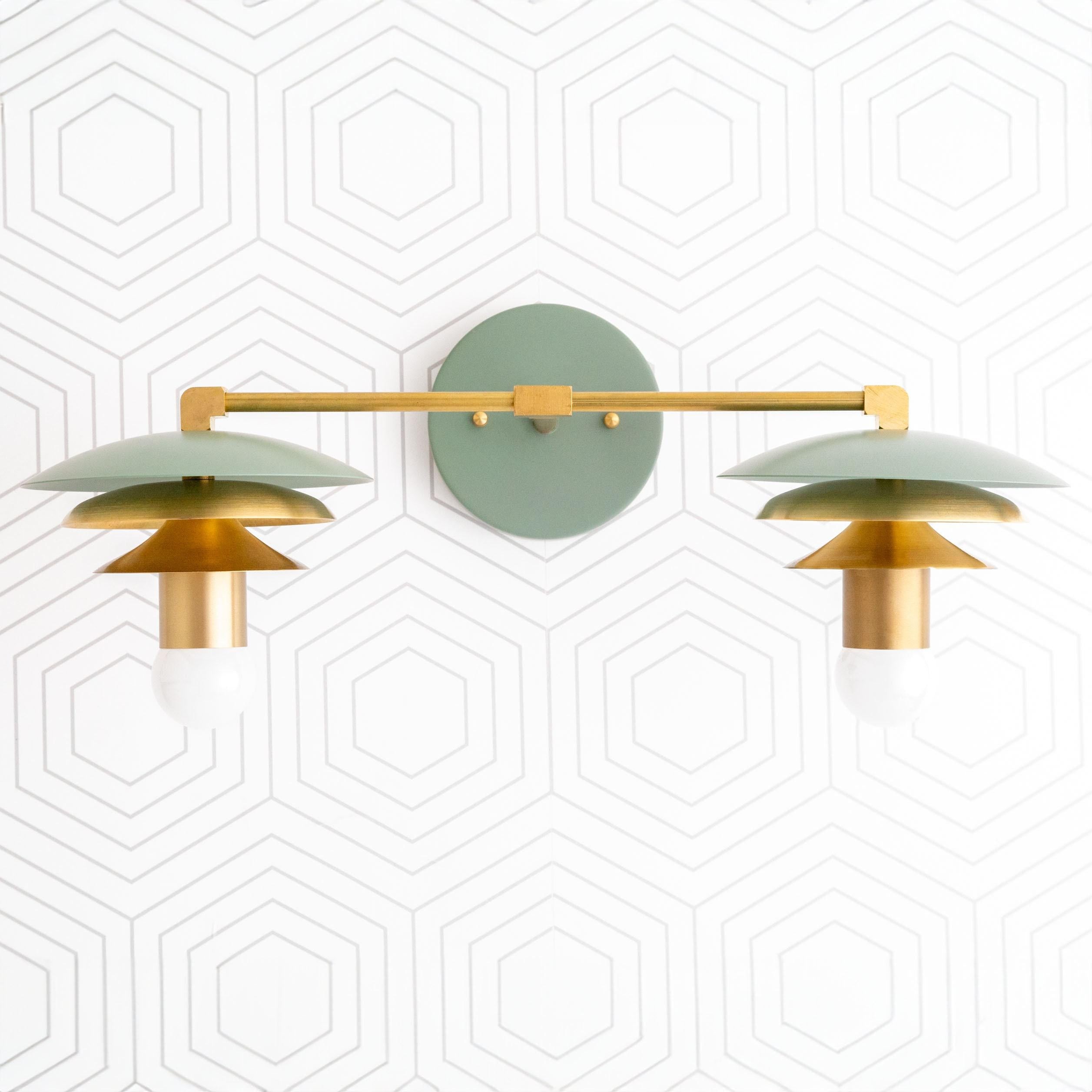 Artivo Layered Brass Vanity Light - Modern Sleek Style Home Bath Accent T361