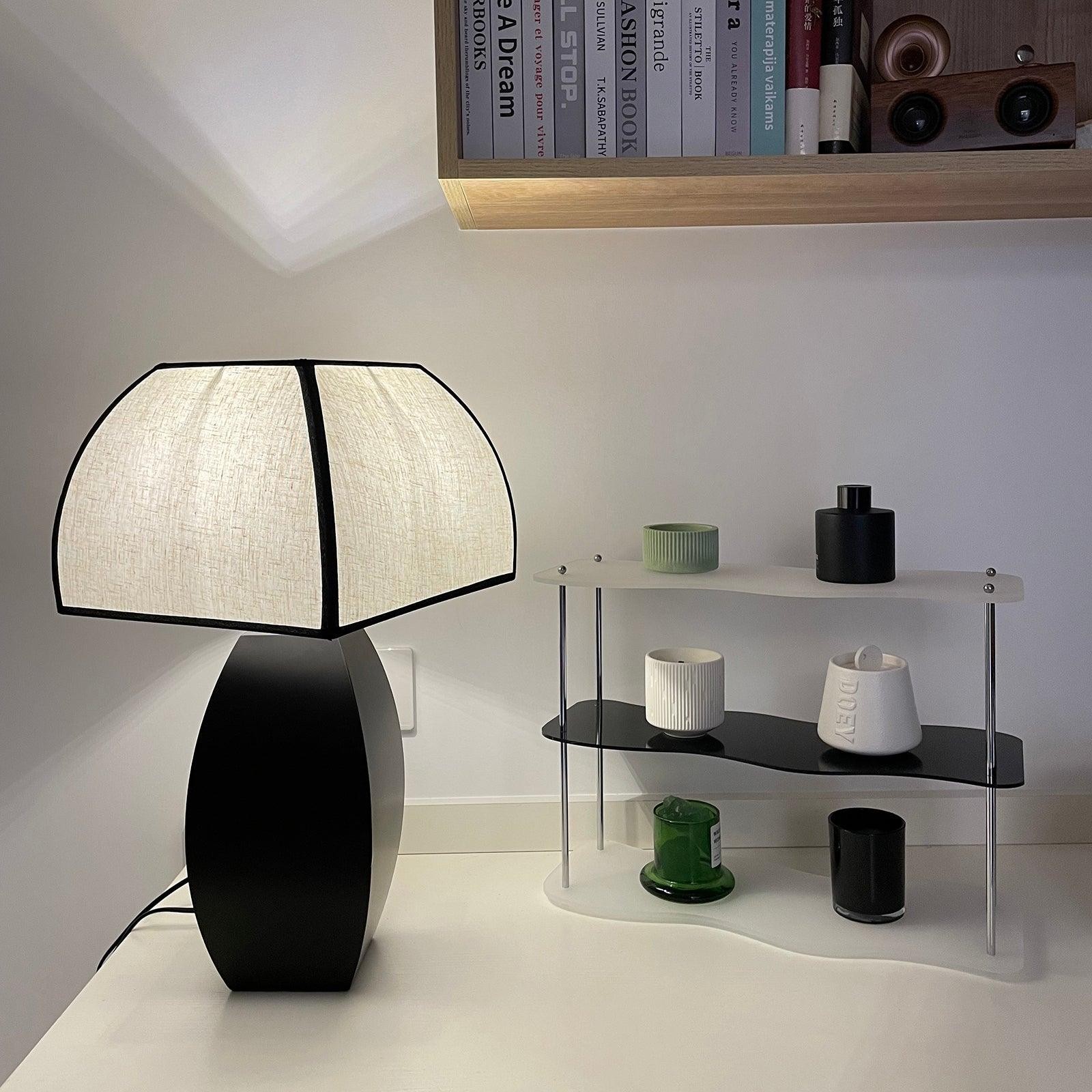 Retro Metal Mushroom Fabric Table Lamp M446