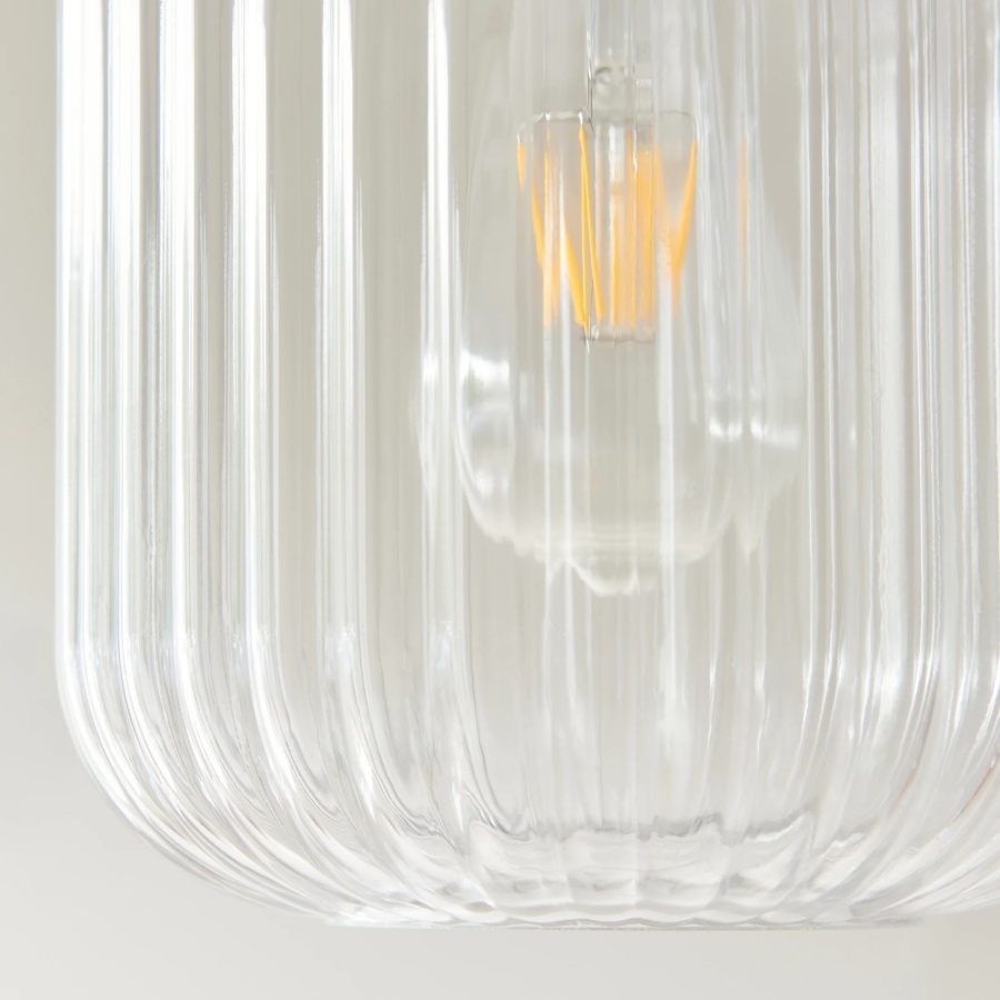 Korlisse Natural Stone and Glass Pendant Light - Stylish Lamp for Lounge or Living Room T929