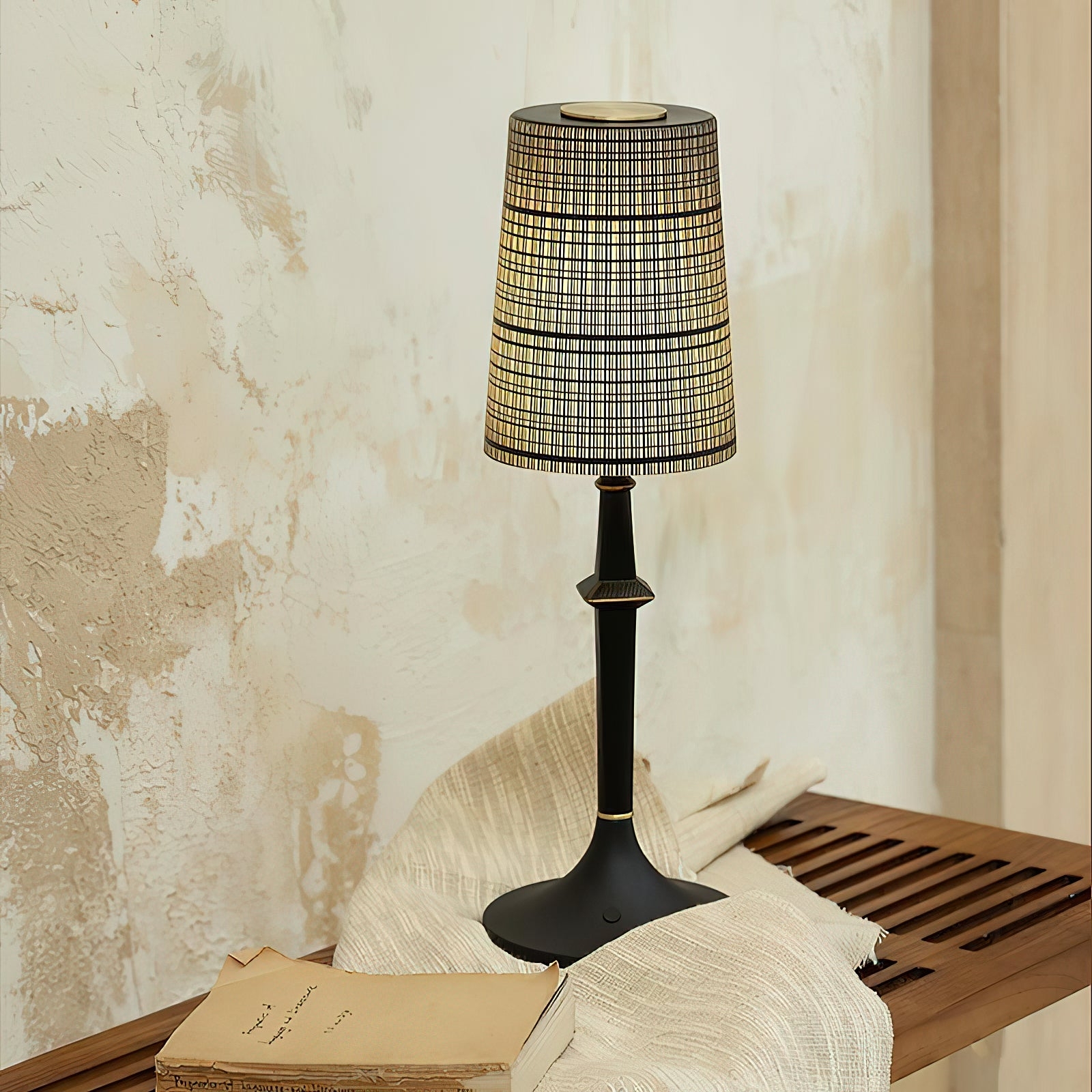 Devon Black Table Lamp (Built-in Battery) T1933
