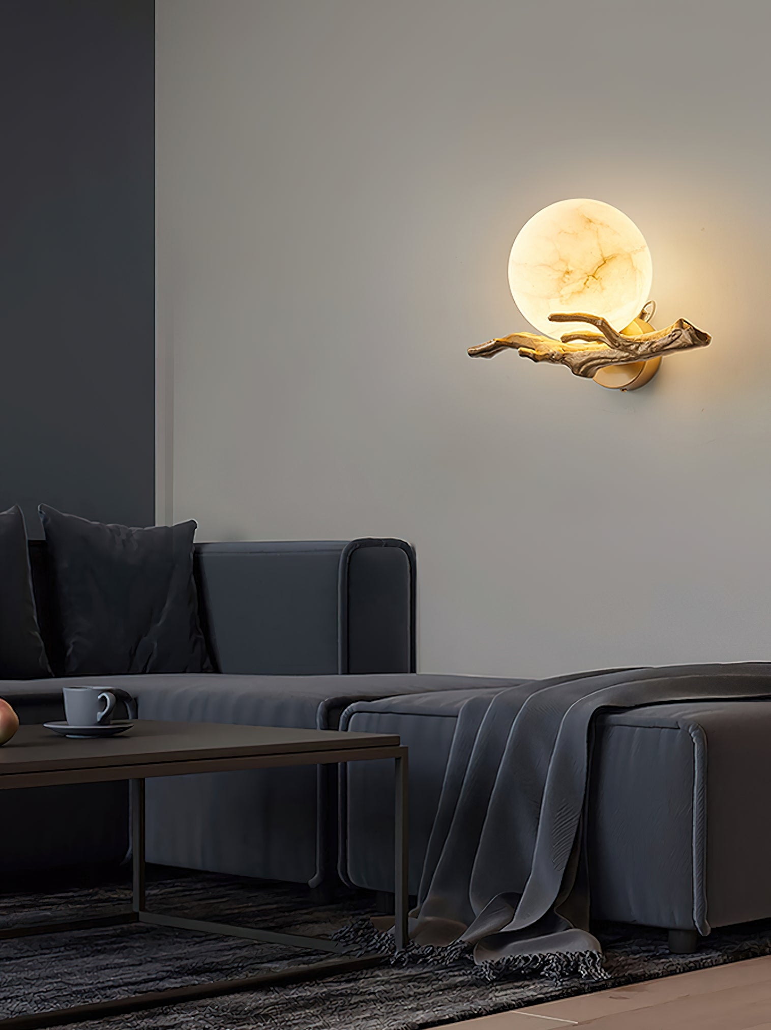 Retro Twigs Alabaster Wall Lamp T1659