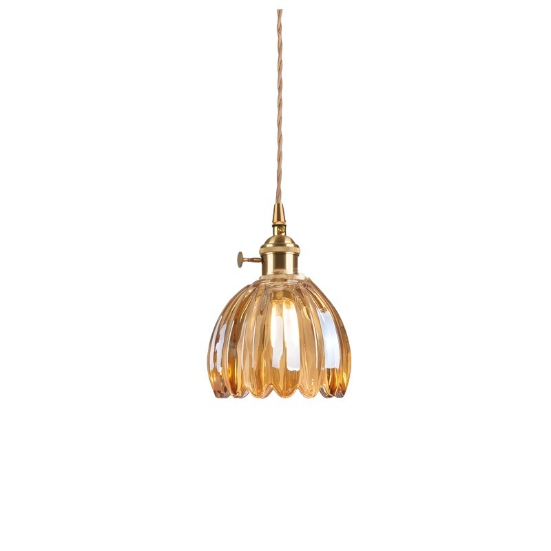 Japanese Retro Glass Flower Pendant Light S17