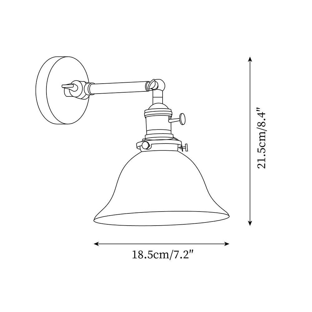 Personalized Green Bell-Shaped Wall Lamp M154
