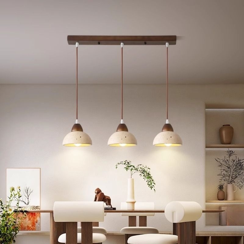 Modern Japanese Stone Pendant Light with Adjustable Suspension S269