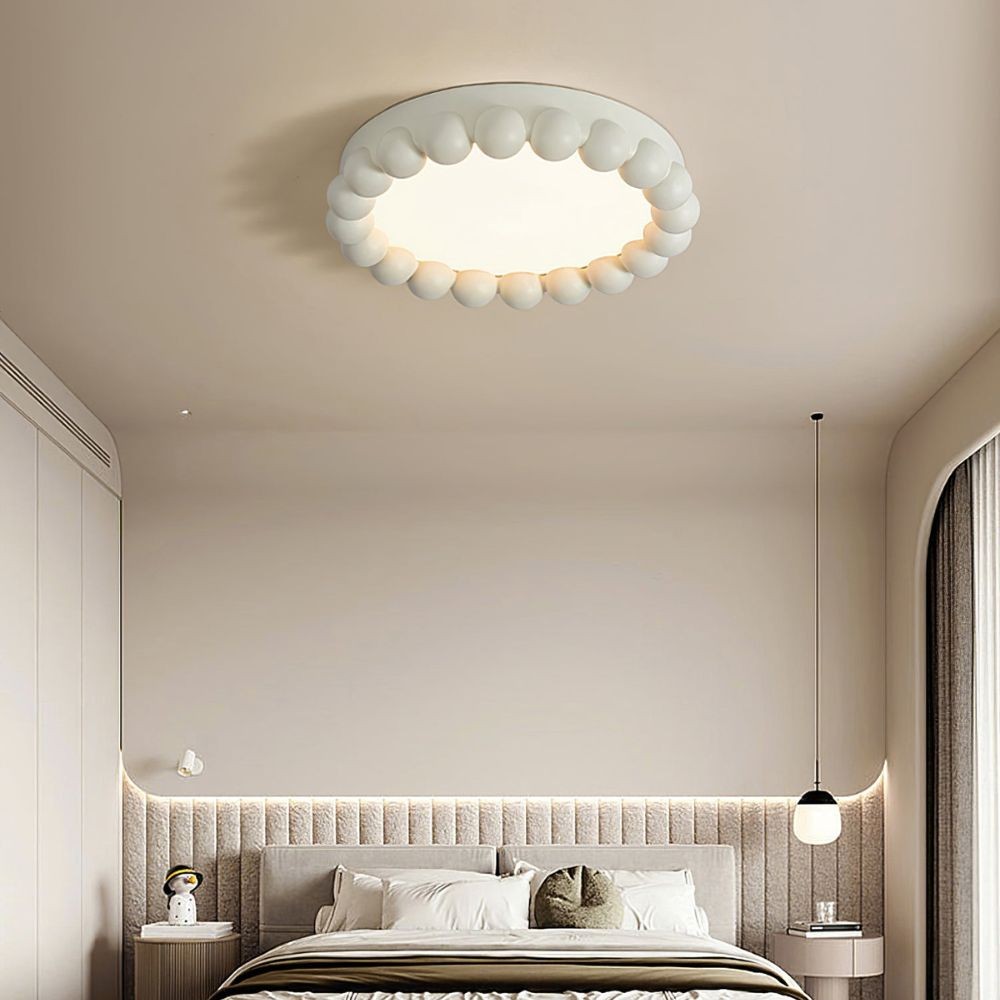 Sleek Flush Resin Ceiling Lamp — Comfortable Ambient Light S218