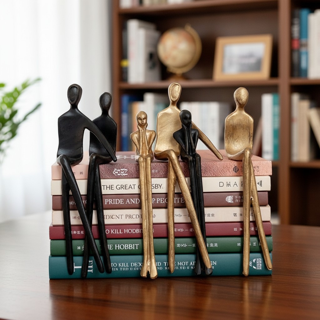 Floxo Abstract Metal Figurine – Nordic Sculpture for Desks T1195