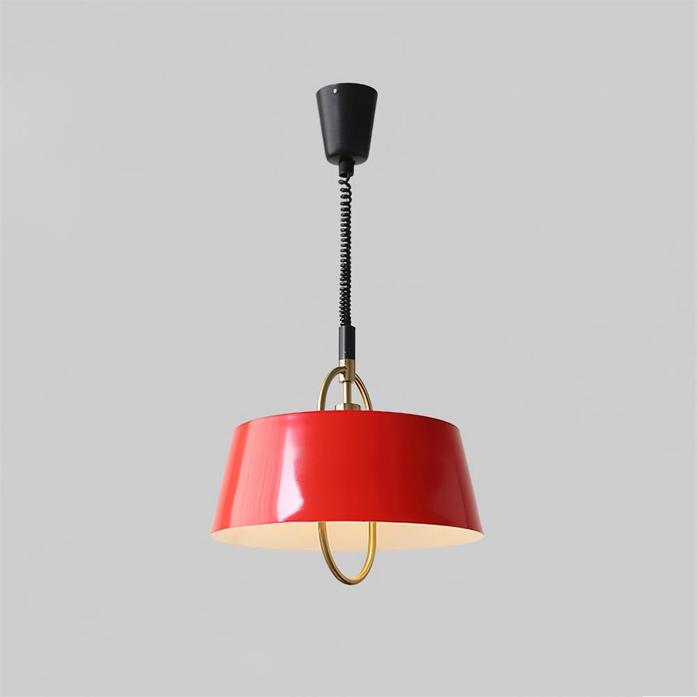 Retro Classic Drum Shaped Retractable Metal Pendant Lamp M305