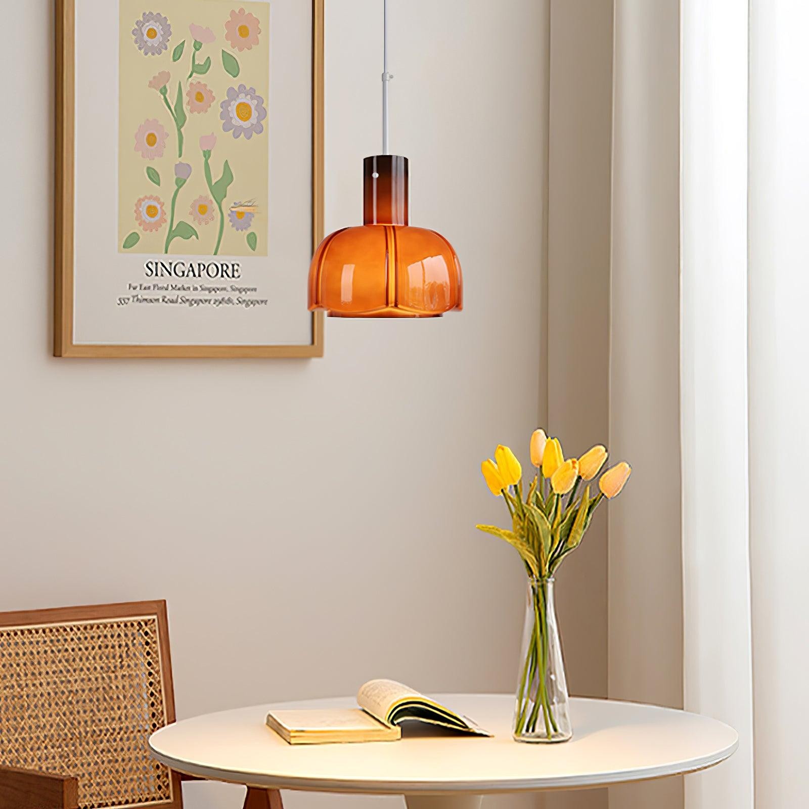 Medieval Style Glass Bud Pendant Lamp M352