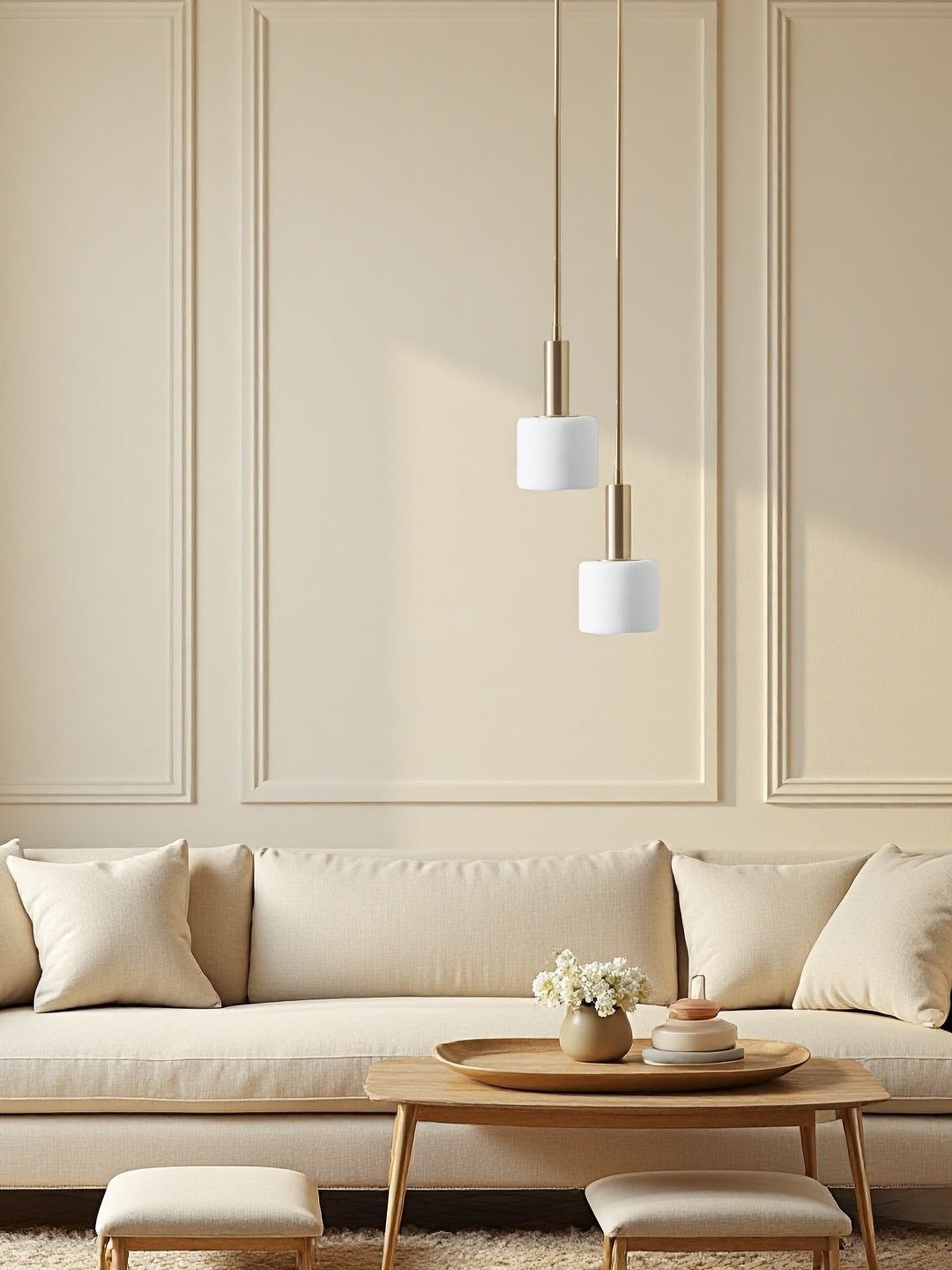 Modern Style Minimalist Porcelain Pendant Light G88