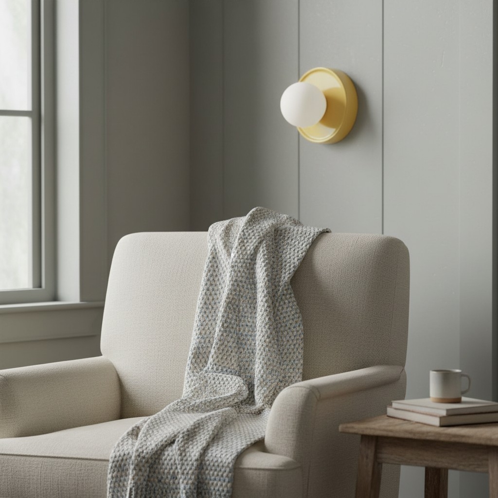 Solna Round Wall Lamp - Modern Glass and Ceramic for Bedroom T745