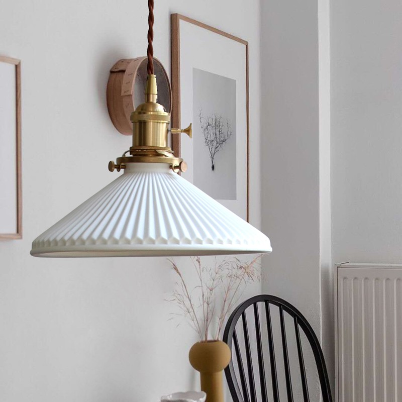 Modern Pleated Ceramic Wall Light S159