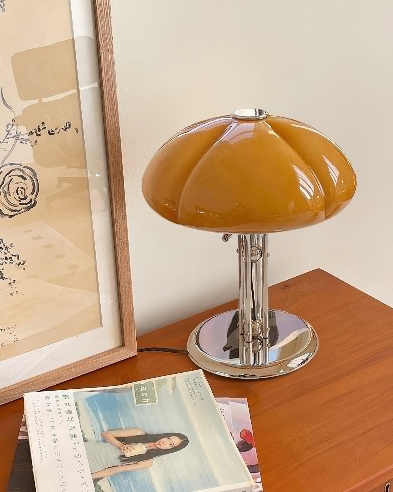 High-Grade Bedroom Bedside Mushroom Glass Table Lamp M175