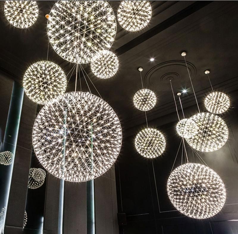 Silver Spark Ball Pendant Light T204
