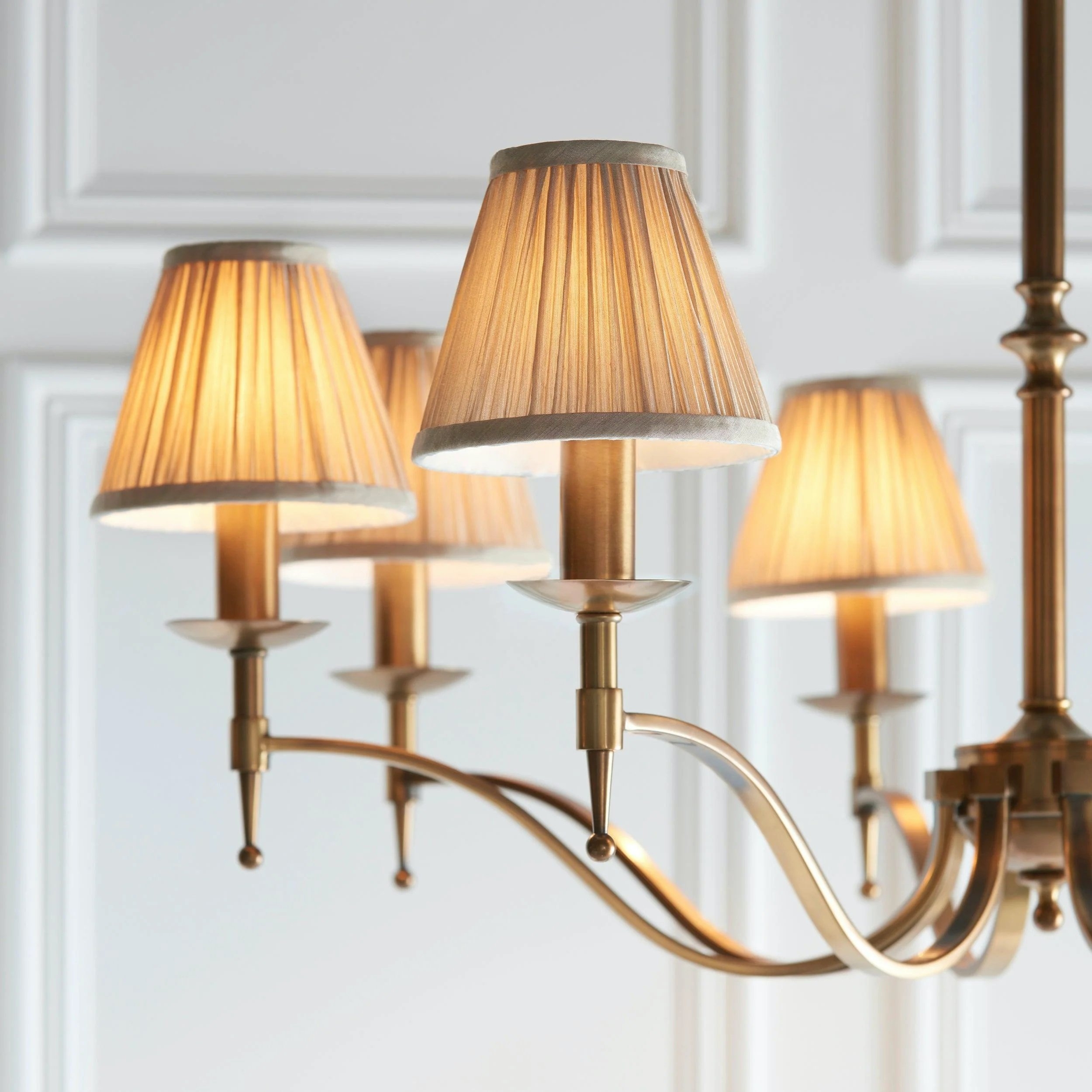 Tela Timeless Classic Elegant Multi Arm Stanford Chandelier - Metal Fabric Lighting for Living Room T820