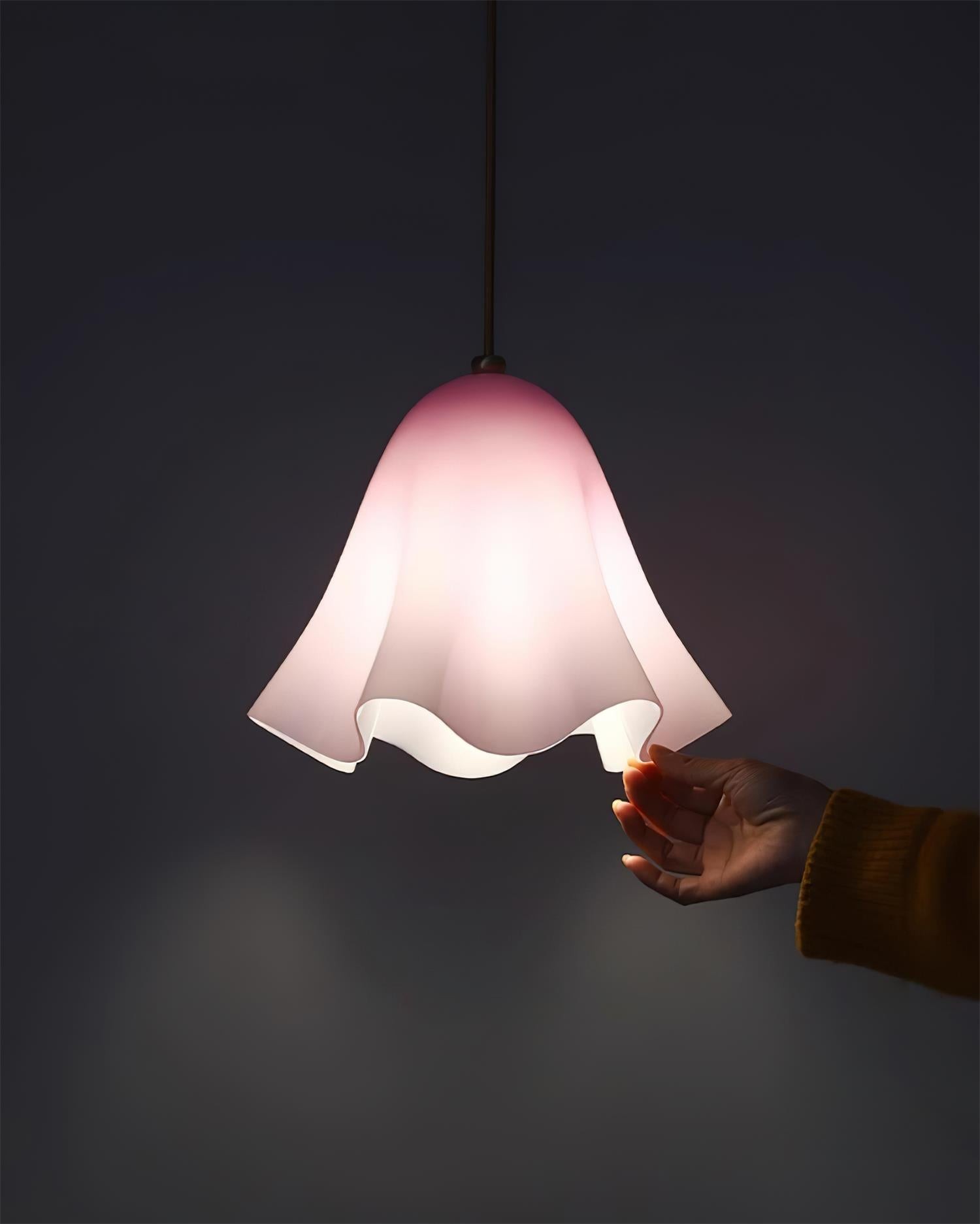 Bellina Wavy Edge Glass Pendant - French Style Light for Kitchen T279