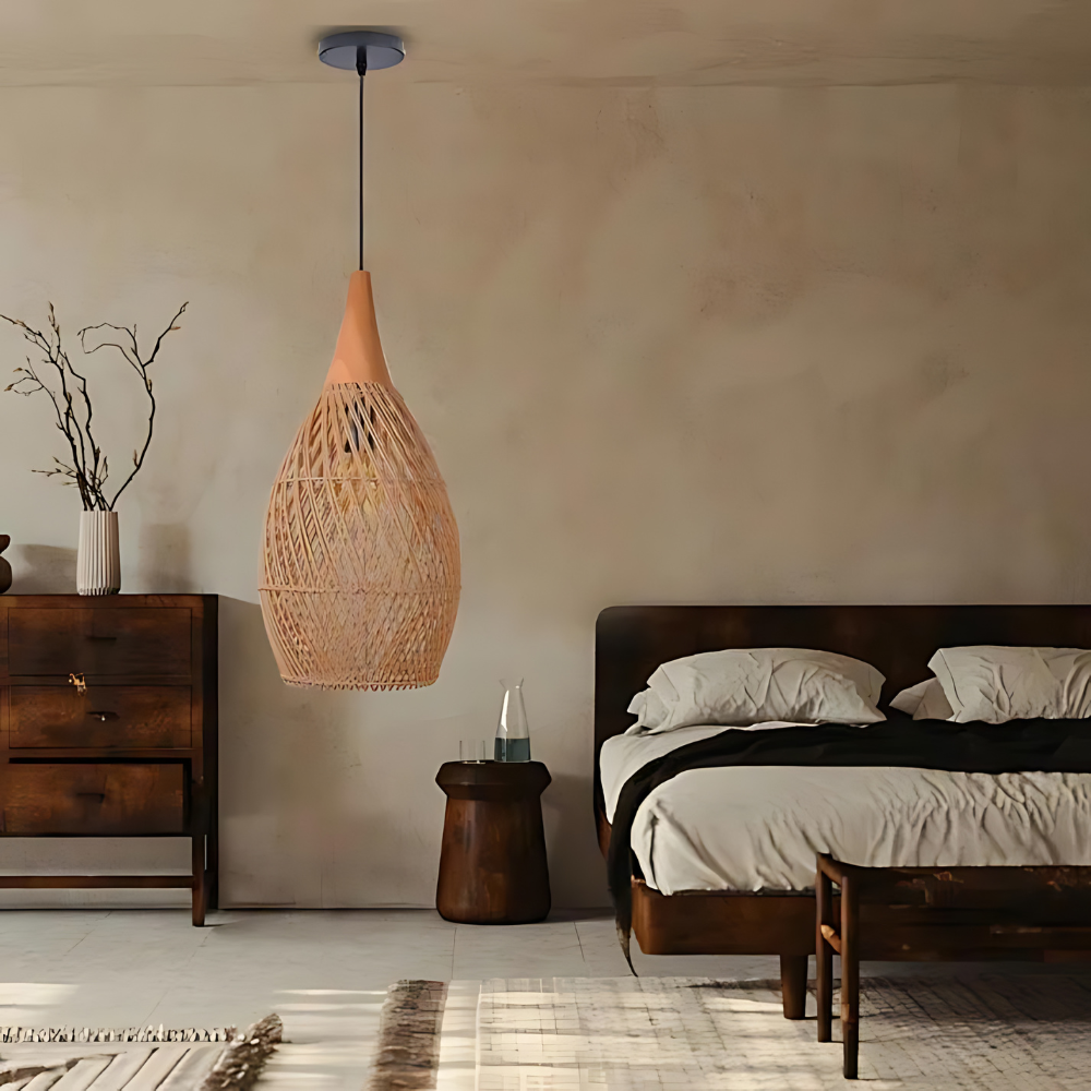 Handmade Rattan Tapestry Pendant Light T2063