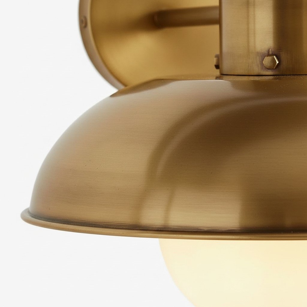 Cordax Industrial Modern Wall Lamp - Soft Opal Glass Glow for Hallway or Bedroom T751