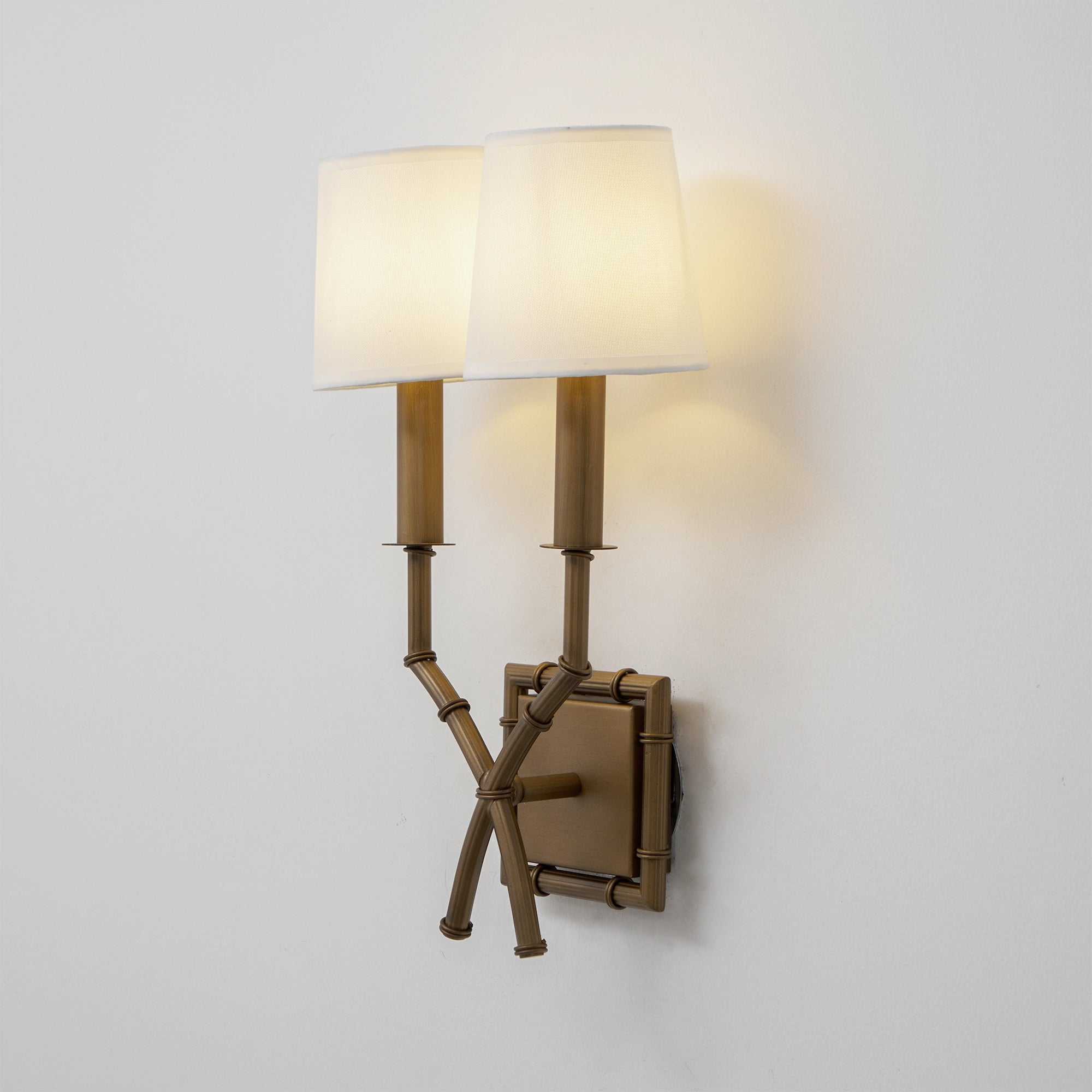 Double Arm Bamboo Sconce T1810