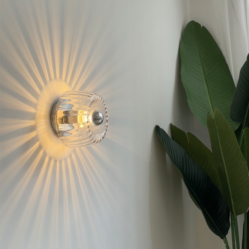 Clara Rays Contemporary Brass Glass Ceiling Light T2175