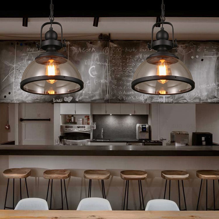 Modern Industrial Style Dome Glass Pendant Lamp M65