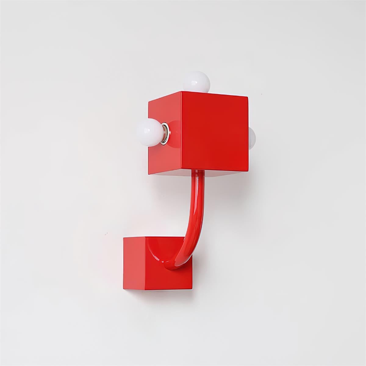 Red Cube Metal Wall Lamp M239