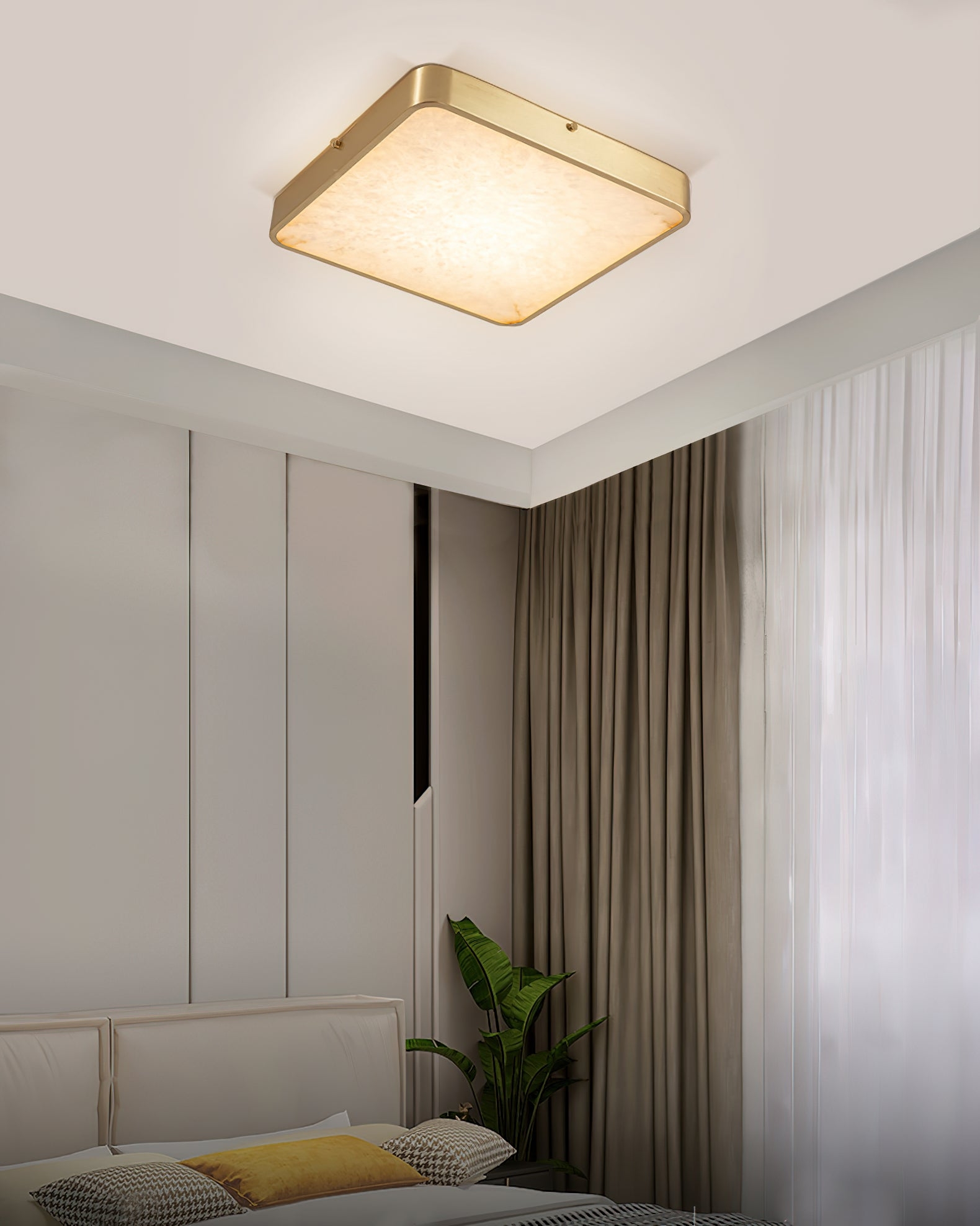 Geometric Alabaster Recessed Ceiling Light T1655
